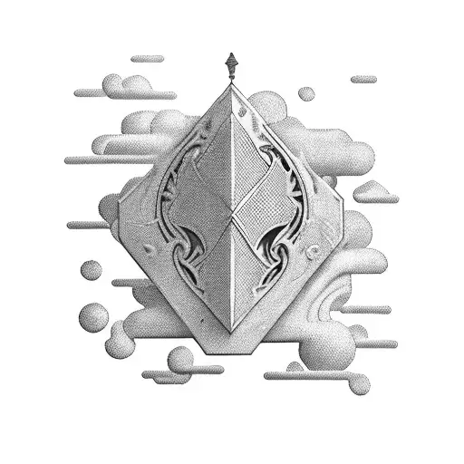 A Detailed Blackwork Tattoo Of A Fantasy Bookshelf Filled With Gaming And Film Memorabilia