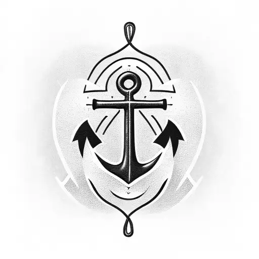Anchor And Two Hearts