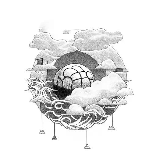 Chosen One Basketball With Clouds Fading In The Background