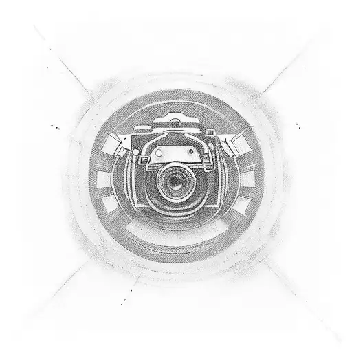 A Camera Shutter Opening Up To Reveal A Group Of Diverse People Inside