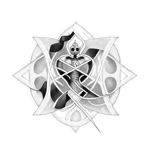 Hourglass With Cancer Ribbon Wrapped Around The Middle