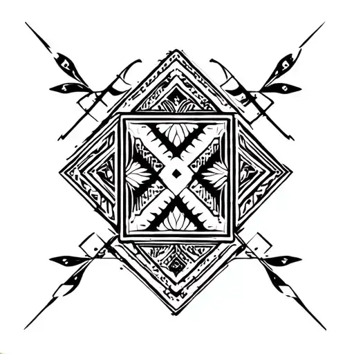 A Geometric Design Combining Elements Inspired By India