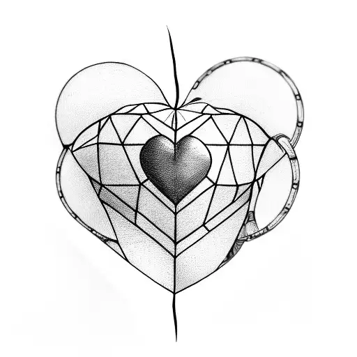 Heart In Hourglass Behind A Cage