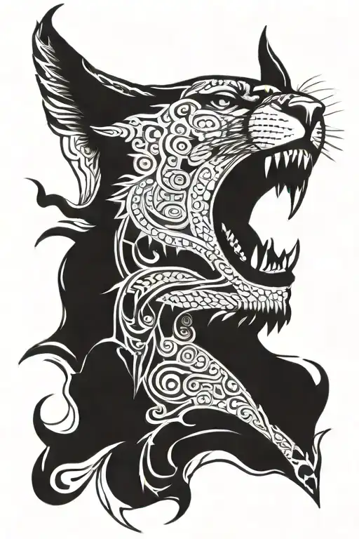 Blackwork Tattoo Male Bold