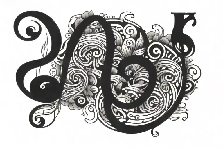 Number 1945 With Music Notes