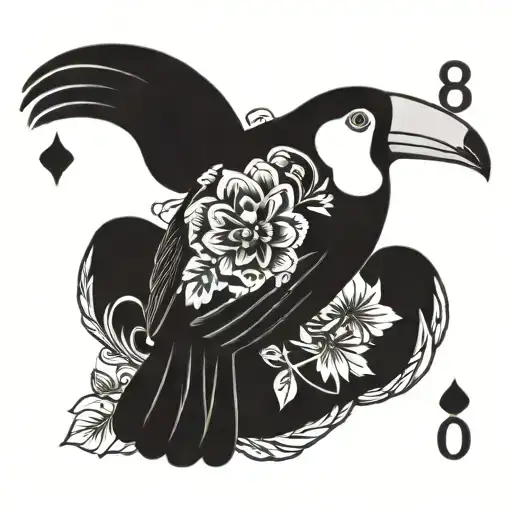Toucan 8 Of Clubs Playing Card