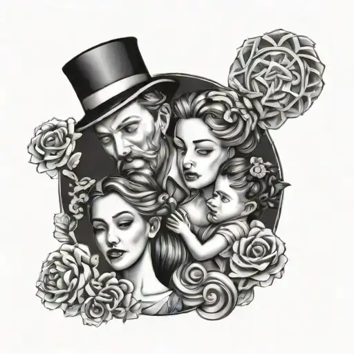 Father Save Mother And Daughter