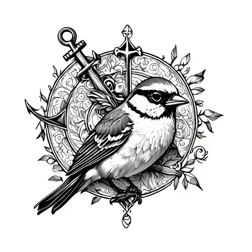 Sparrow And Anchor Connected