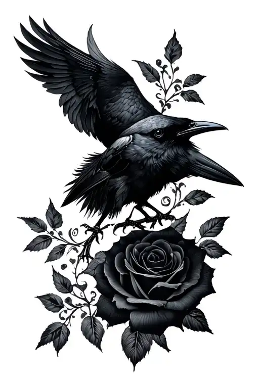 Black Roses And Raven