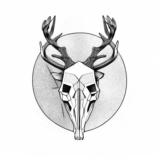 Deer Skull With A Mountain View