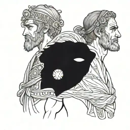 Greek Girl And Roman Noble Man In One Piece