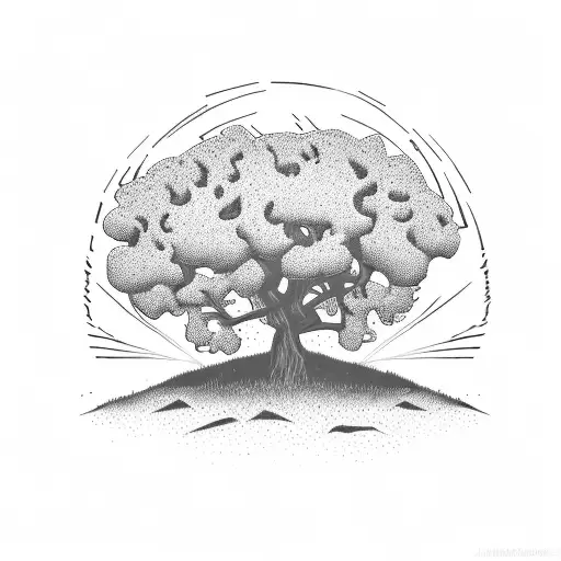 Tree In A Field Of Grass