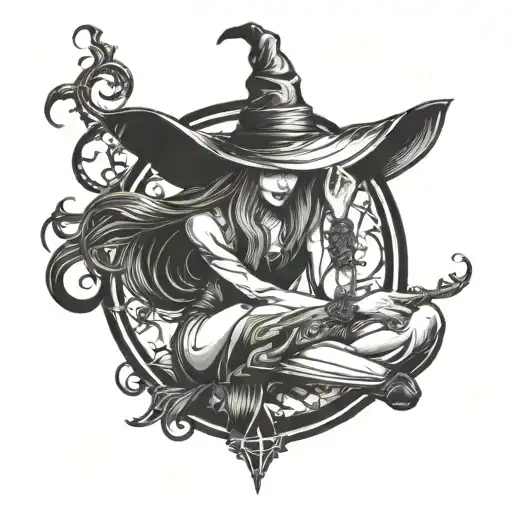 A Witch In A Seductive Pose