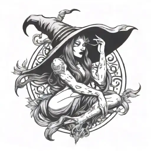 A Witch In A Seductive Pose