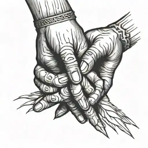 Two Hands Father And Son Holding Hands Holding Hands