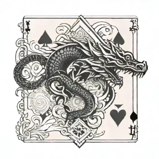 Card Ace But With A Dragon Inside