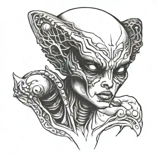Alien Face Woman