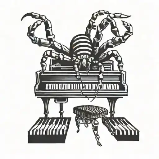 Spider Walking On Piano Keys