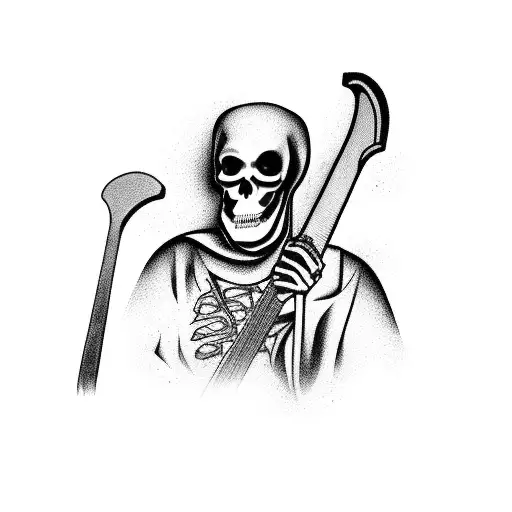 Grim Reaper With Electric Guitar