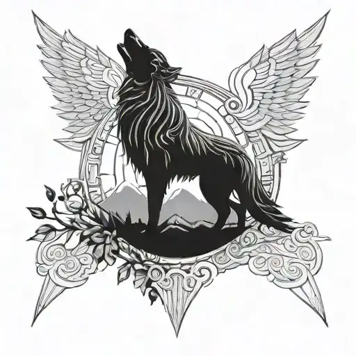 Wolf And Raven Norse Mythology