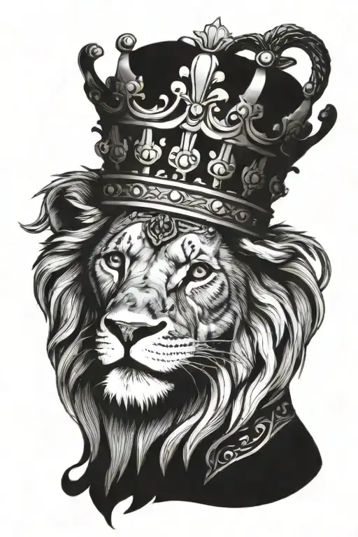 Lion Wearing A Crown