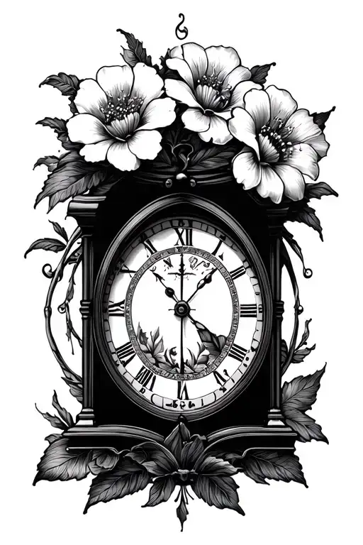 Flower Hourglass Clock