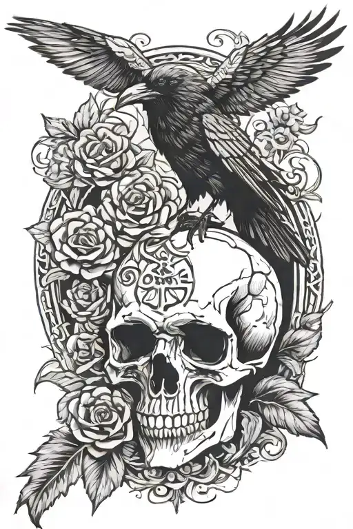 Raven And Skull