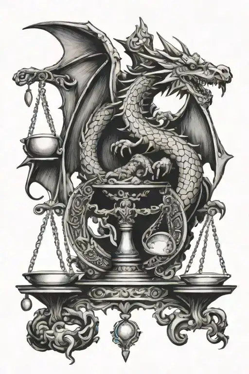 Dragon And Balance Scale