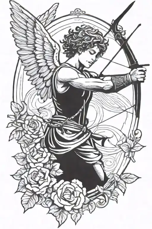 Cupid Shooting Arrow