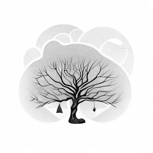 Tree With Woman Hidden In The Trunk