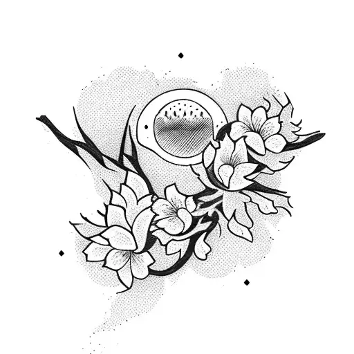 Hanafuda Sun Cherry Blossom