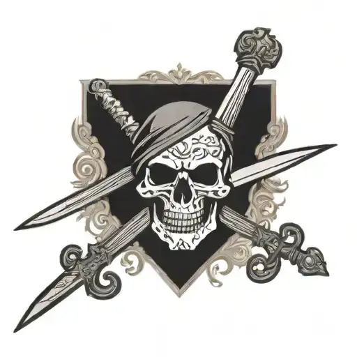 Skull With Sword Through It