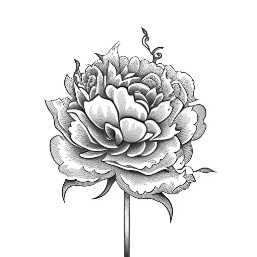 Dagger With Peony