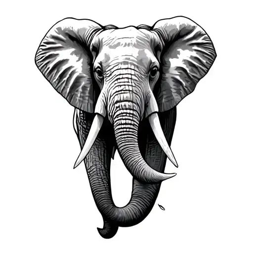 Elephant Head Looking Forward