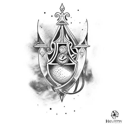 Hourglass And Money And Time And Pegasus And The Knight