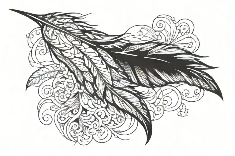 Feather And Bob Wire