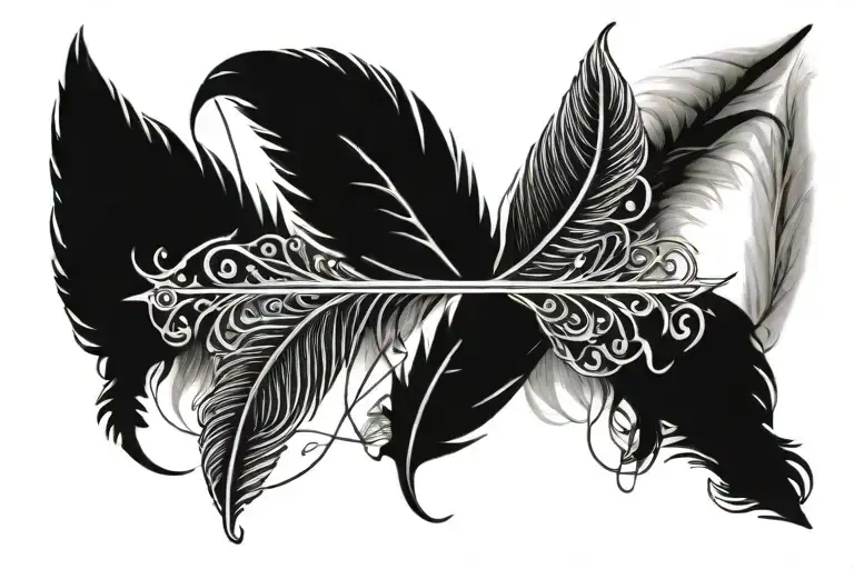 Feather And Bob Wire Wrapped