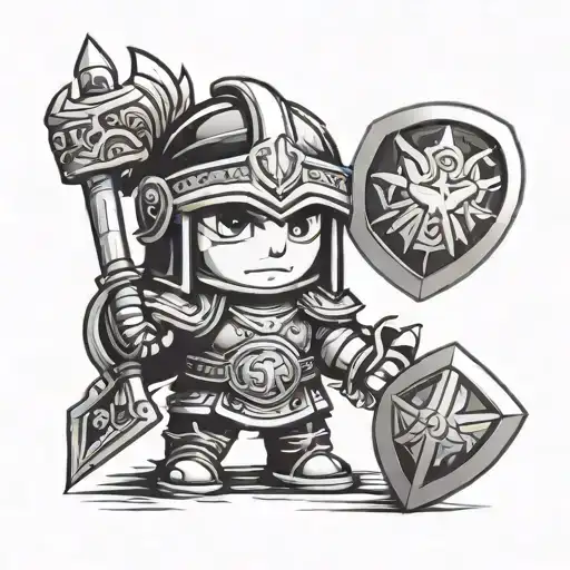 Roman Gladiator Chibi Style