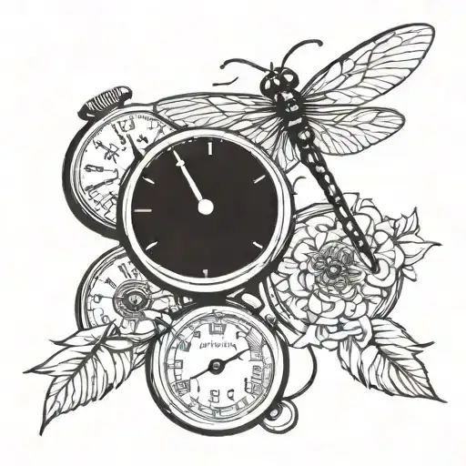Dragonfly And A Stop Watch