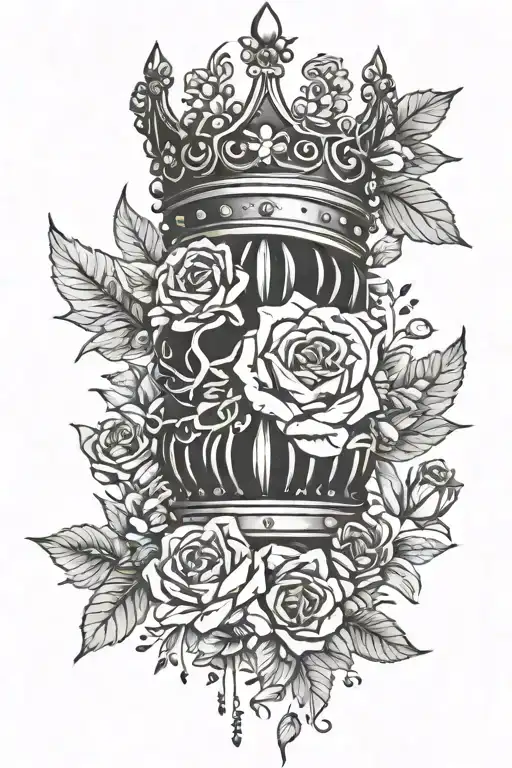 Crown & Flowers Surrounding
