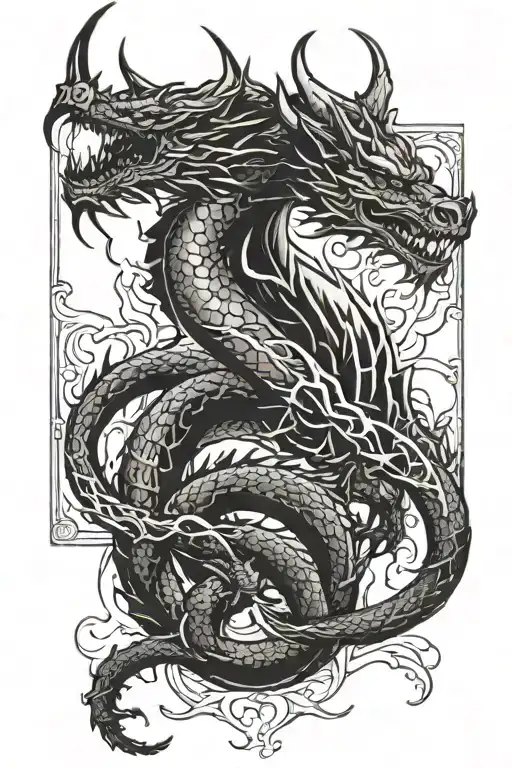 Dragon With Lightning Bolt