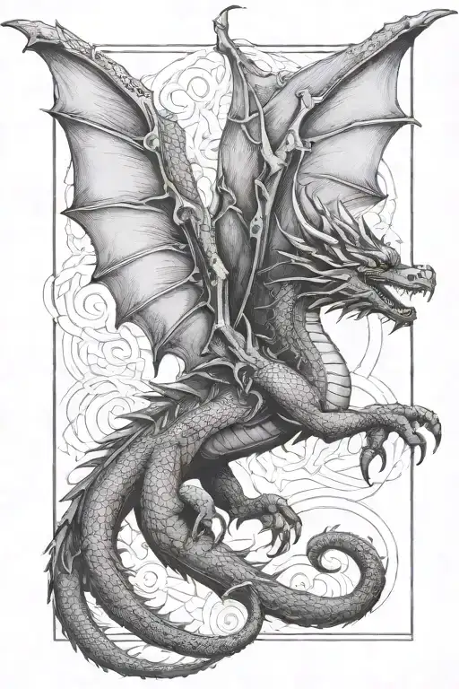 Dragon With The Wings Open