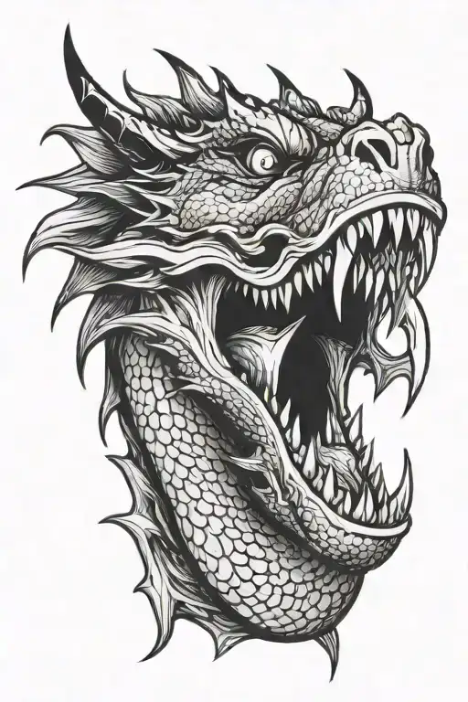 Dragon With Open Mouth