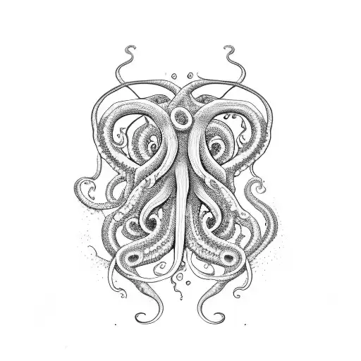 Tentacles Reaching Out Of Water