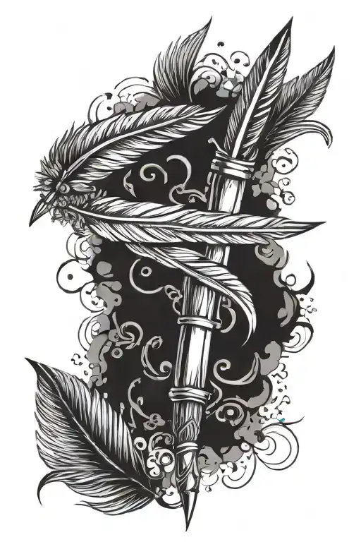 Tar And Feather Pen Writing