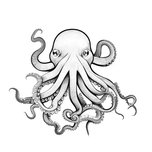 Octopus And Mushroom