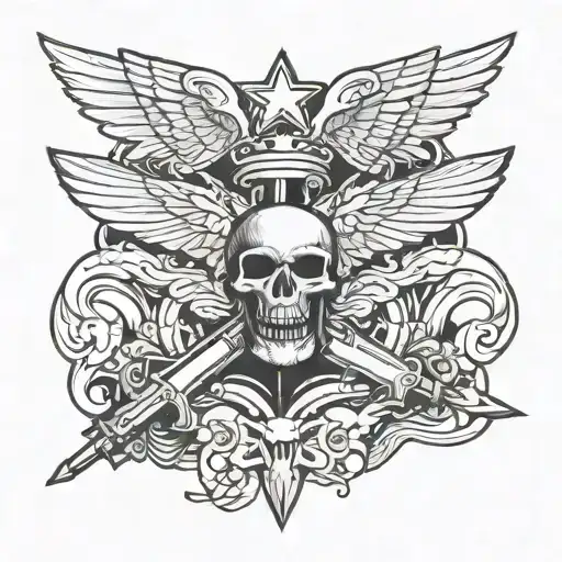 Military Memory Tattoo Design