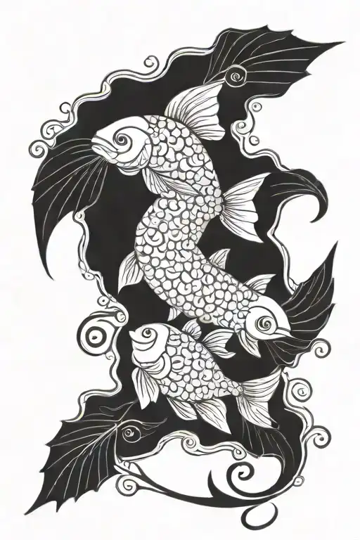 Pisces Sign Incorporated Representing Family Members