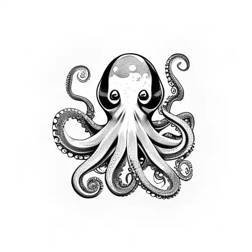 Octopus With A Bottle Of Champagne