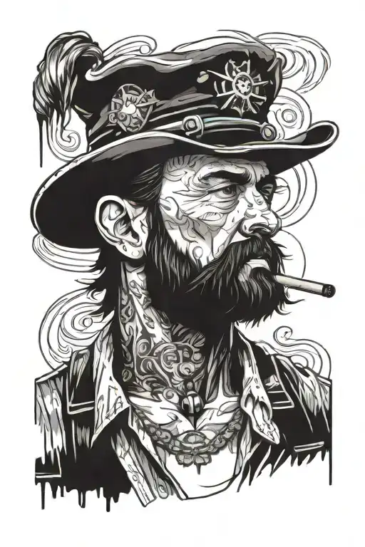 Portrait Mix Of Mariner Breton And Lumberjack Smoking